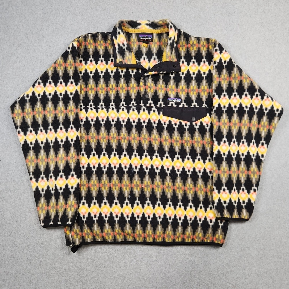 Patagonia Synchilla Snap-T Mens Medium Forest Carpet Industrial Green Fleece‎